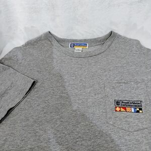 Vtg Royal Caribbean International Cruise Ship Travel Embroidered Grey T Shirt P
